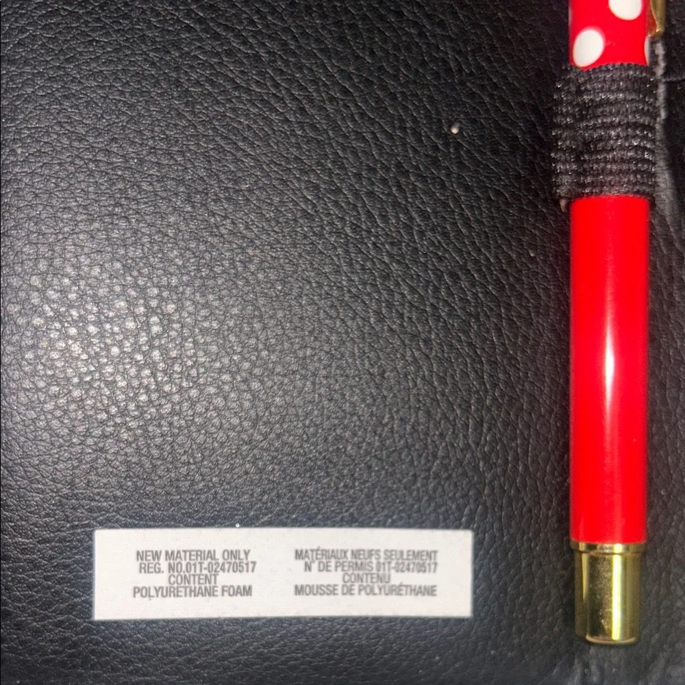 Elegant Black Planner with Red Polka Dot Bow